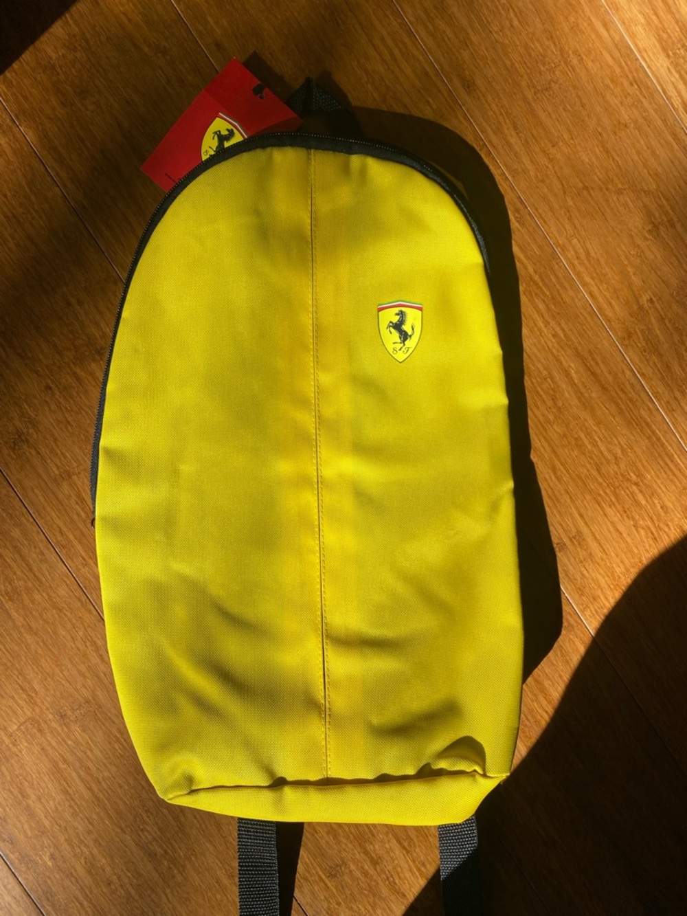 Ferrari Yellow Men's Backpack with Black Trim